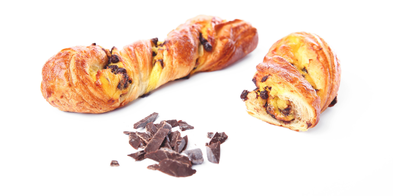 87. treccina crema e pepite di cioccolato